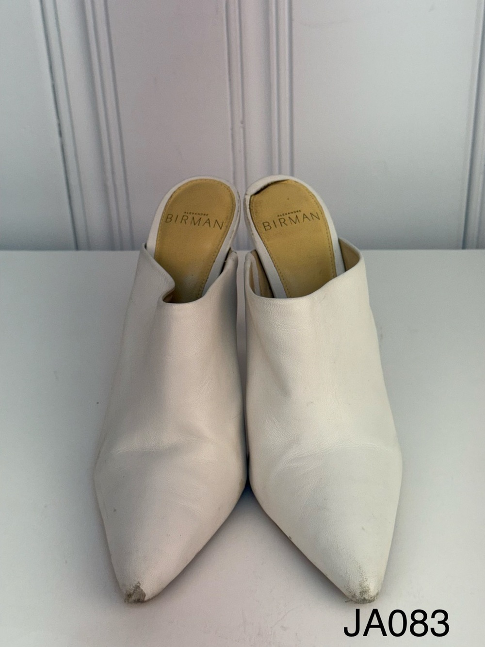 Alexandre Birman White Pointed Toe Stiletto Mules EU 36 US 6